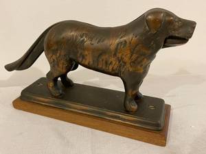 Vintage Metal Saint Bernard Nut Cracker