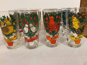 Vintage Pepsi 12 Days Of Christmas Complete Glass Set