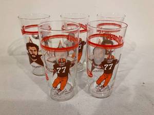 Wendys 1981 Cleveland Browns Glass Set