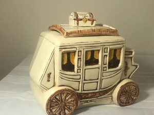 Stage Coach and Wood Stove Cookie Jars
