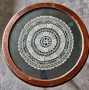 Circular Glass Top Accent Table