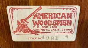 Vintage American Woodsman Corner Shelf