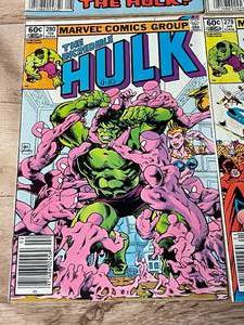 4 Incredible Hulk 1980s Comic Books