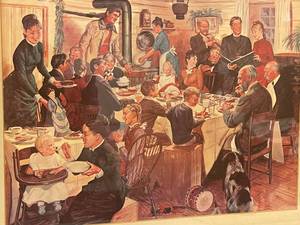 Charles McBarron Old Timed Christmas Framed Art