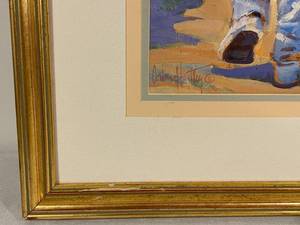 Boy And Girl With Puppy Framed Art