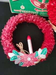 Pair of Vintage Vinyl Wreaths