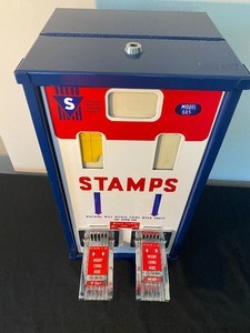 Vintage Coin Operated Stamp Machine