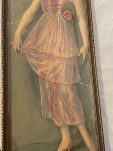 Vintage Framed Advertising Poster Pompeian Beauty