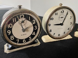Six Vintage Alarm Clocks