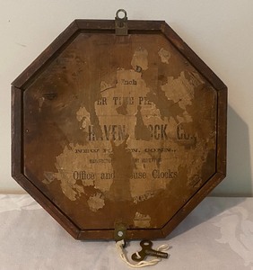 Vintage New Haven Octagon Wall Clock
