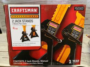 lot 1 image: Craftsman 4 Ton Jack Stands (Sold on Ebay For $149.00)