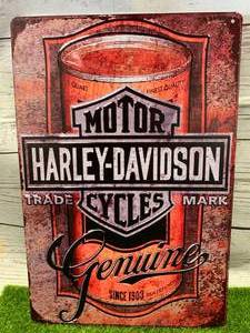 lot 33 image: Harley-Davidson 8 X 12 Metal Sign