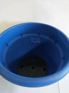 lot 12 image: BLOEM Ariana 21.5 in. Classic Blue Plastic Self-Watering Planter