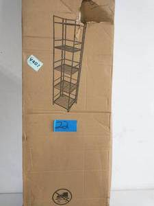 lot 22 image: Designs2Go White 5-Tier Metal Wire Shelving Unit (13 in. W x 58 in. H x 11 in. D)