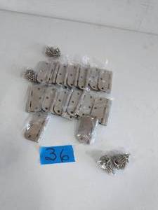 lot 36 image: 3-12 in. x 58 in. Radius Satin Nickel Door Hinge Value Pack (24 per Pack)