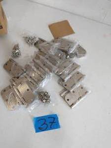lot 37 image: EVERBILT 3-12 in. x 58 in. Radius Satin Nickel Door Hinge Value Pack (24 per Pack)