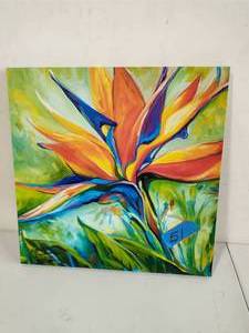 lot 51 image: Blessed Day Bird Of Paradise by Marcia Baldwin Canvas Wall Art