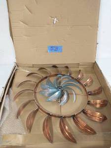 lot 53 image: REGAL 24 in. Rotating Kinetic Stake - Copper Petals