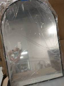 lot 91 image: HOME DECORATORS COLLECTION Medium Arched Black Classic Accent Mirror (35 in. H x 24 in. W)
