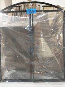 lot 95 image: PLEASANT HEARTH Classic Black Steel 3-Panel Fireplace Screen