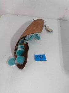 lot 19 image: 32 in. Teal Capiz Coastal Windchime
