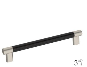 lot 39 image: 20 Esquire 8 in. (203 mm) Satin NickelOil-Rubbed Bronze Drawer Pull