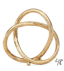 lot 48 image: Gold Eternal Loop Metal Sculpture