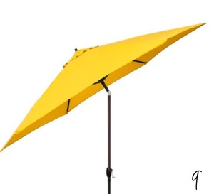 lot 9 image: Astella 11 ft. Aluminum Market Patio Umbrella with Crank Lift and Push-Button Tilt in Polyester Yellow