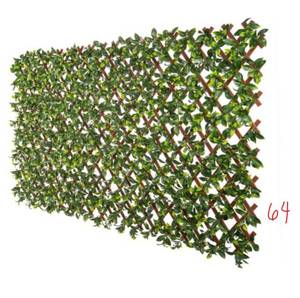 lot 64 image: Expandable IndoorOutdoor Brown PVC Trellis with Gardenia Leaf