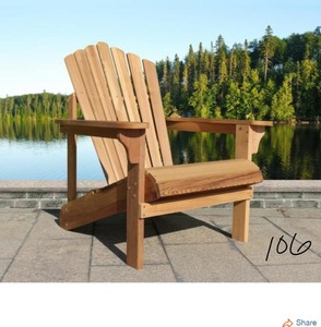 lot 106 image: northbeam Riverside Wood Adirondack Chair (1-Pack)