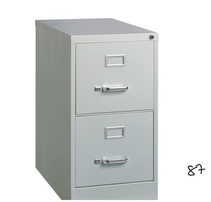 lot 87 image: 15 in. x 25 in. x 28.4 in. 2-Drawer Light Gray Vertical file