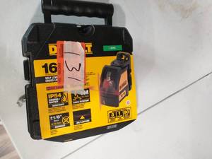 lot 131 image: DEWALT 165 ft. Red Self-Leveling Cross-Line Laser Level with 9 ft. x 12 in. Pocket Tape Measure with Magnetic Back