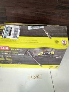 lot 134 image: RYOBI 1600 PSI 1.2 GPM Electric Pressure Washer with 12 in