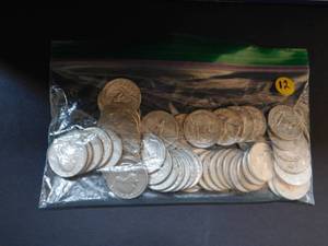 Forty-Nine 1964 90% Silver Washington Quarters   mixed mint marks