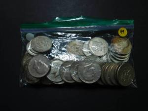Forty-Two 1967 40% Silver Kennedy Half Dollars