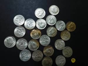 Twenty-Three 1969 40% Silver Kennedy Half Dollars