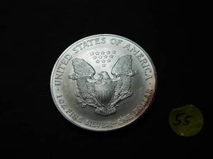 2003 American Silver Eagle Toned