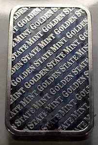 5 TROY OZ. .999 FINE SILVER BAR GOLDEN STATE MINT
