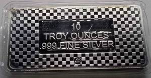 10 TROY Oz. .999 FINE SILVER ART BAR EAGLE IN FLIGHT SEALED