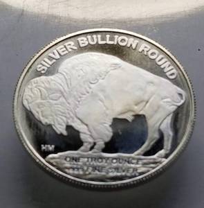 1 TROY OZ. .999 FINE SILVER INDIAN BUFFALO DESIGN