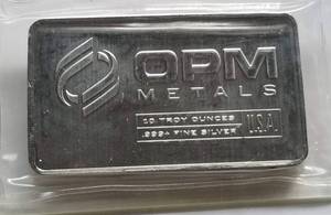 10 TROY Oz. .999 FINE SILVER BAR OPM METALS SEALED