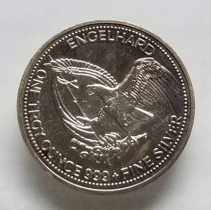 1 TROY OZ. .999 FINE SILVER 1984 ENGELHARD AMERICAN PROSPECTOR