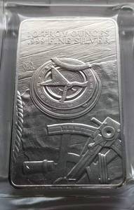 10 TROY Oz. .999 FINE SILVER BAR PROSPECTOR SEALED