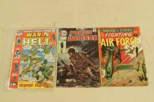 lot 119 image: War Theme Comic Books - War is Hell, Air Force, Marines
