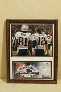 lot 93 image: Framed New England Patriots Photo - Brady and Moss