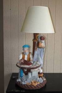 lot 56 image: Hand Painted Sailor Lamp