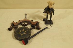lot 65 image: Indonesian Tribal Statue and Gong