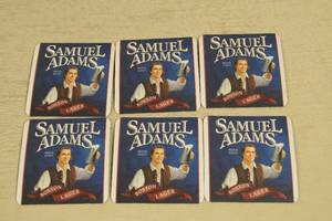 lot 47 image: 6 Samuel Adams Cardboard Coasters