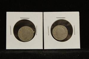 lot 25 image: 2 Liberty Head Nickel Coins - 1903, 1906