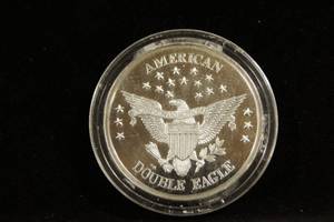 lot 3 image: American Double Eagle Design 1 Oz Silver Round